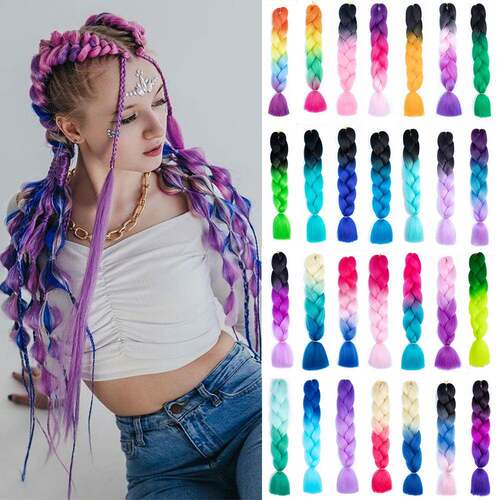 Braiding Hair Extensions 24 Inch Synthetic Kanekalon Hair