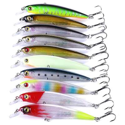 10PCS/Lot Minnow 8g 13g 14g 26g Fishing Lure Floating HardBa