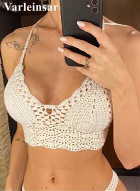 S - XL 9 Colors Hollow Out Beach Top Crochet Knitted Bikini