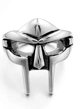 Vintage Goth Mf Doom Mask Adjustable Joint Ring For Men Glad
