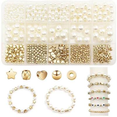 720 Pcs pearl suit spacer beads For DIY Bracelet Necklace