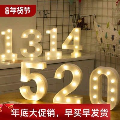 number 1-9 Alphabet 26 Letters Lights LED Light Up party