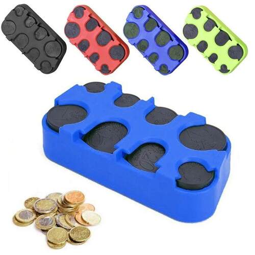 Euro Coins Dispenser Coin Box Universal Car Coin Holder Stor