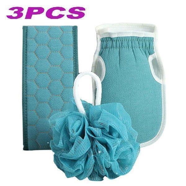 3PCS Body Brush Bath Belt Bath Shower Exfoliating Back