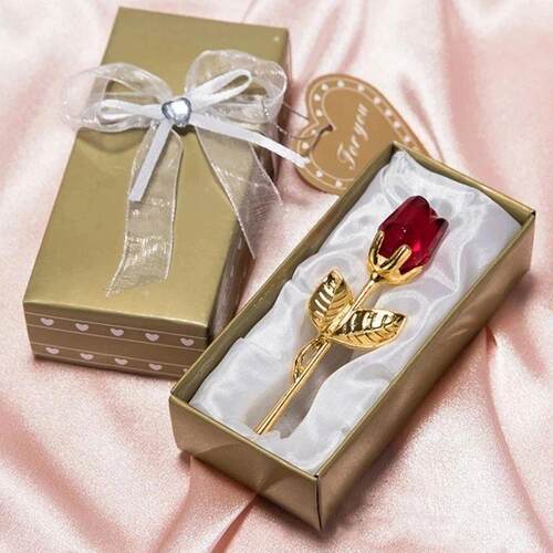 Valentine's Day Gifts For Girlfriend Crystal Rose Artificial