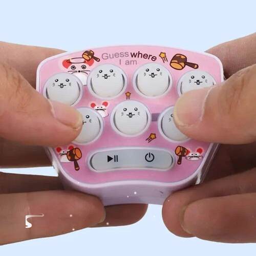 1pc Toys Whack A Mole Game Decompression Toy Keychain, Kids
