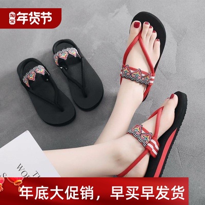 women flip-flops thick bottom slippers ladies Beach sandals
