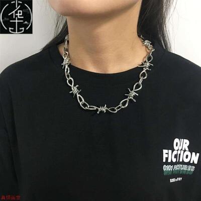 Wire Brambles Necklace Women Hip-hop Punk Style Barbed Wire