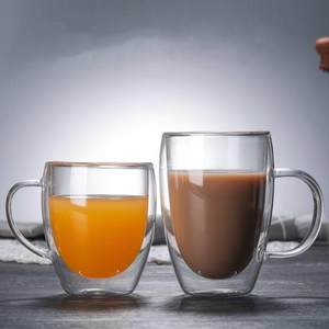 double wall glass coffee tea cups mugs drinking glasses mug