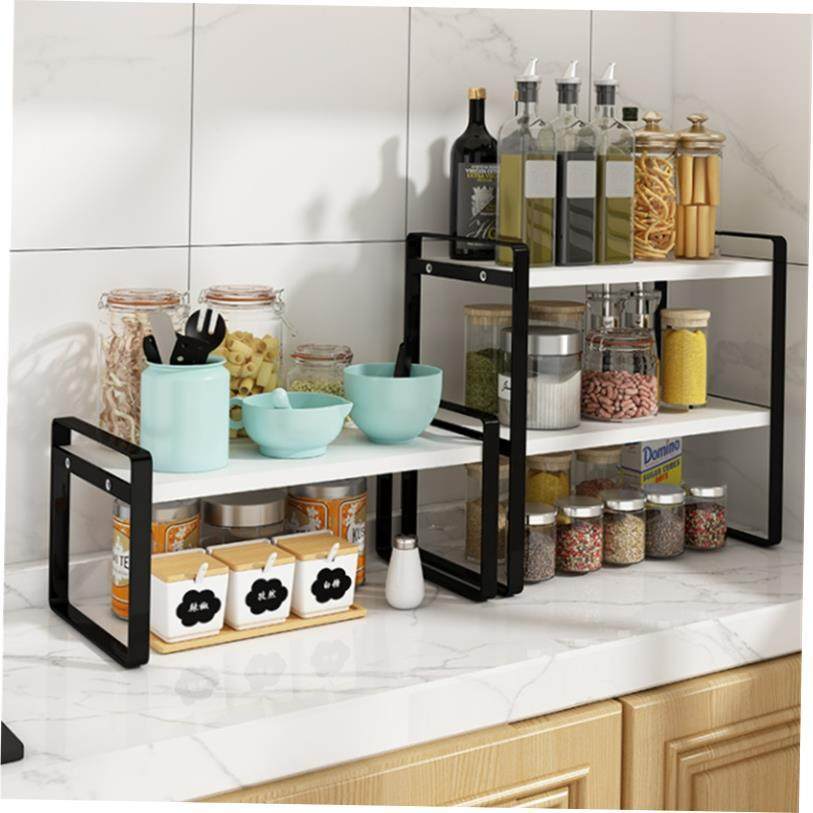 Wide Counter Shelf Cabinet Shelves Kitchen Storage Spice Cup