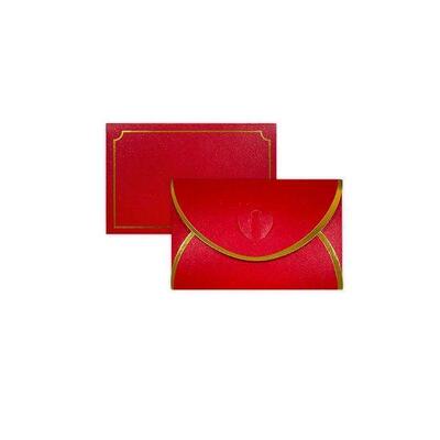 50Pcs Gift Card Envelopes with Love Buckle Envelopes, Red