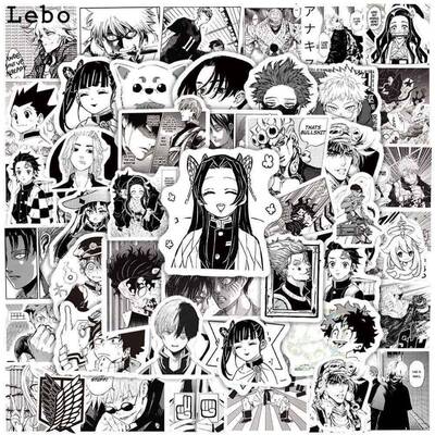 50/100PCS Mix Anime Demon Slayer Attack on Titan Stickers Gr