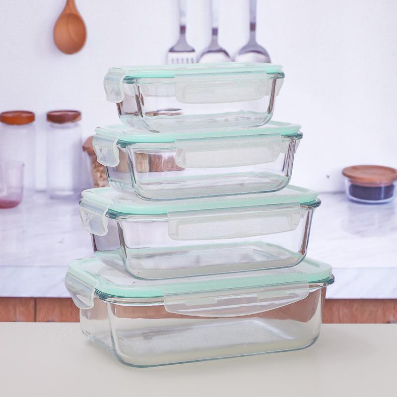 glass food storage container box for micro-wave oven