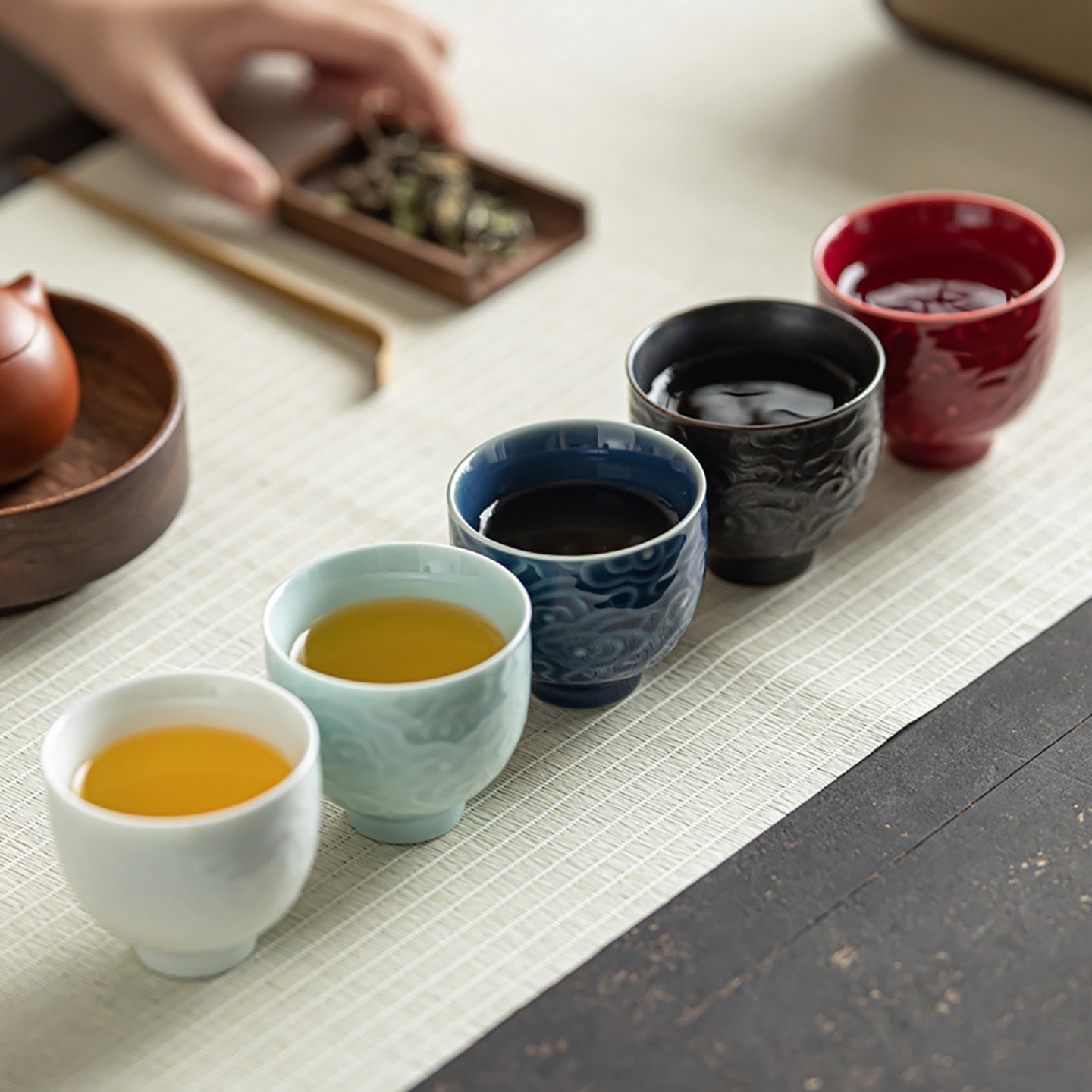 中式陶瓷泡茶杯家用待客复古茶具主人杯单杯品茗杯个人杯