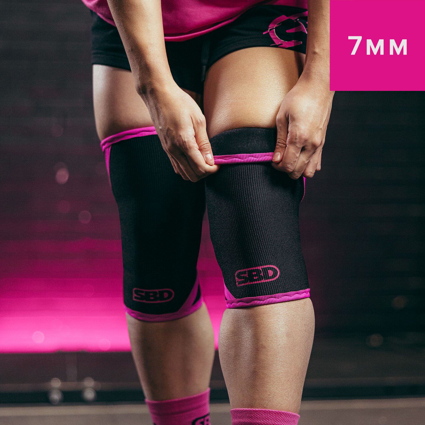 2026英国SBD 限量 NOVA-新星 7mm重型护膝力量举力训硬拉深蹲套膝