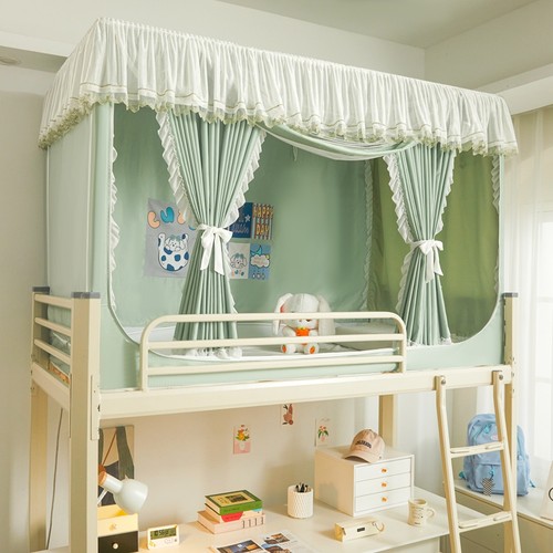 三开门烤漆支架遮光防蚊学生