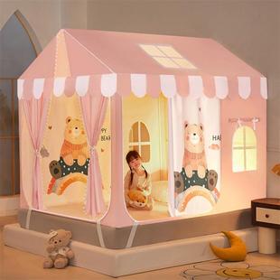 A类小房子遮光床帘蚊帐房屋城堡款 儿童全底防摔3开门拉链帐篷加厚