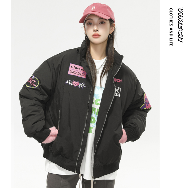 vimech复古宽松夹克外套