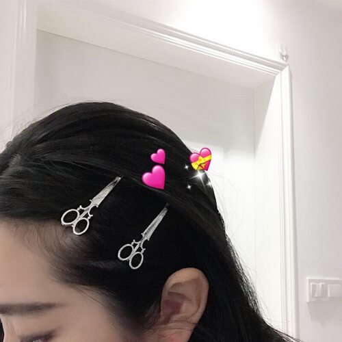 ins欧美风剪刀设计感冷淡风发夹