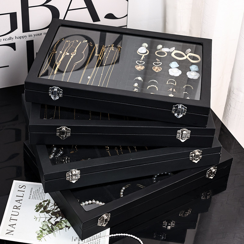 项链收纳盒首饰收纳盒专用手链颈链珠宝饰品展示盒大容量带盖防尘,饰品/流行首饰/时尚饰品新,首饰盒,淘宝优惠券,粉丝福利购,淘宝优惠卷