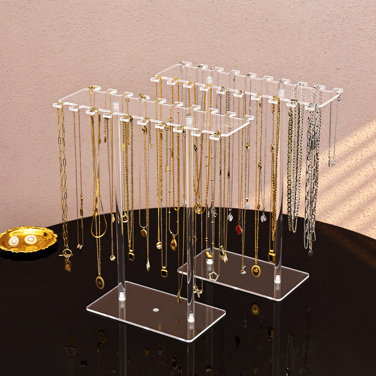 项链展示架桌面立式亚克力手链挂架透明首饰架加高置物项链收纳盒,饰品/流行首饰/时尚饰品新,首饰展示架,淘宝优惠券,粉丝福利购,淘宝优惠卷