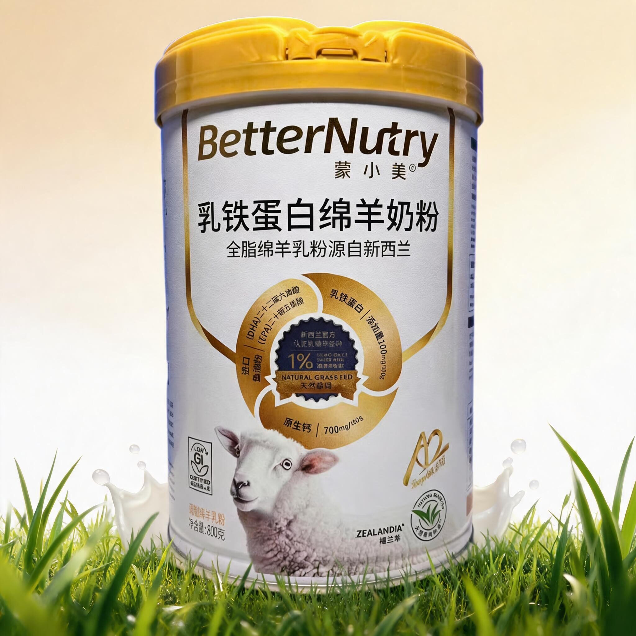 蒙小美乳铁蛋白绵羊奶粉800克