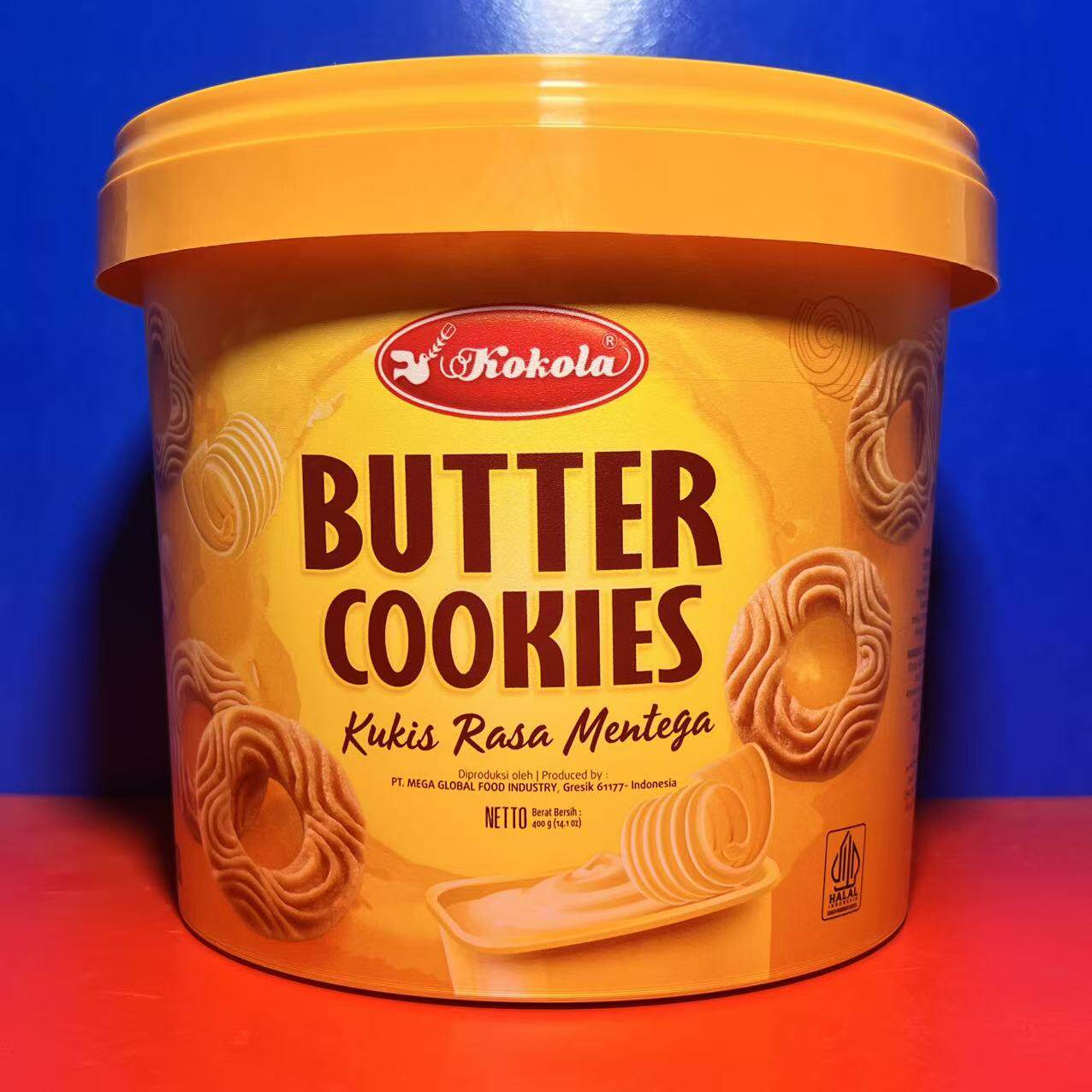 印尼进口KOKOLA混合什锦口味曲奇饼干400克年货桶装临期特价