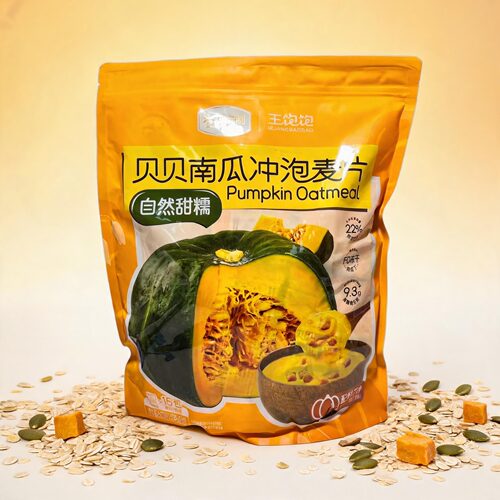 王饱饱贝贝南瓜冲泡麦片600克