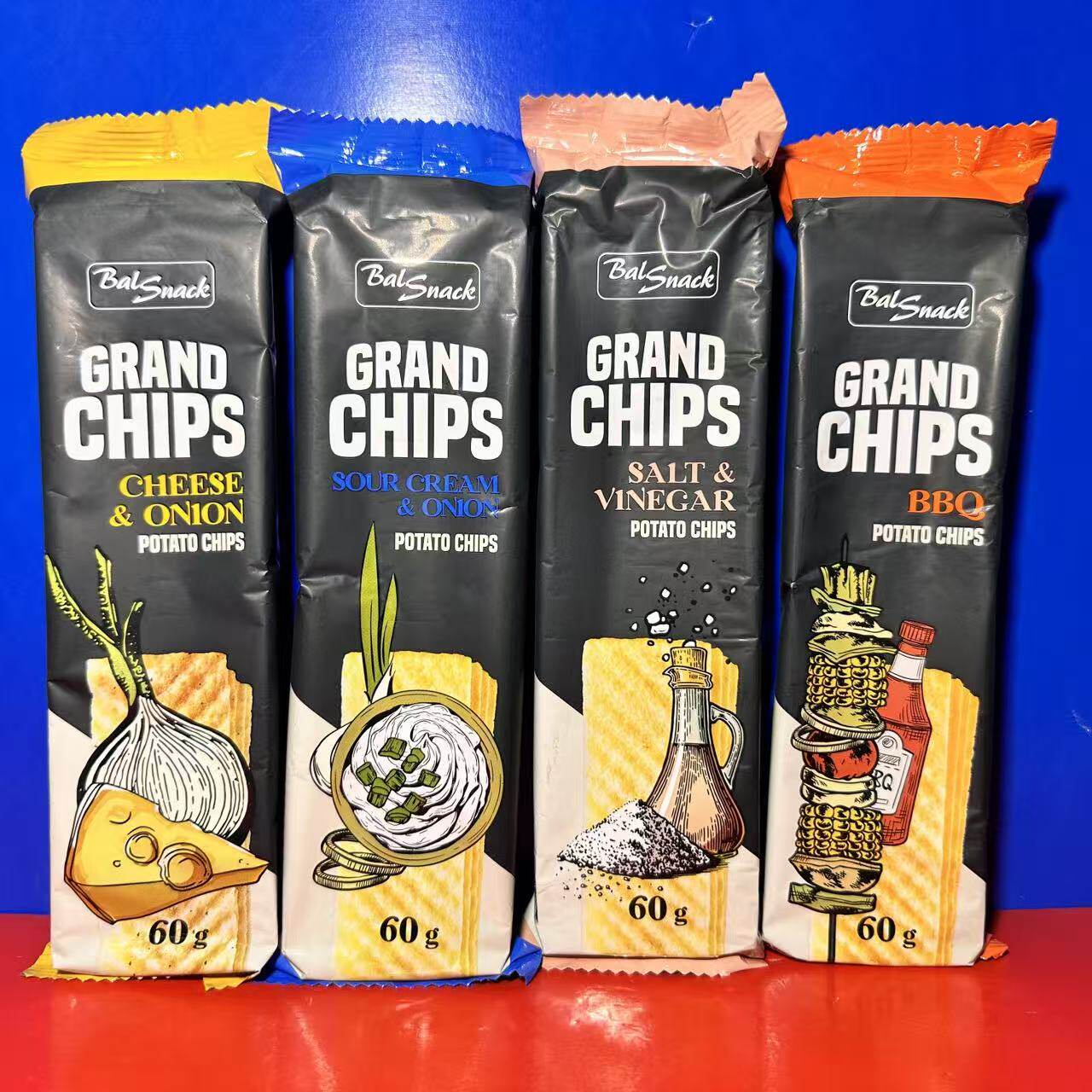 爱沙尼亚进口啵尔滋泰乐思薯片60克烧烤味洋葱味盐醋盒装临期特价