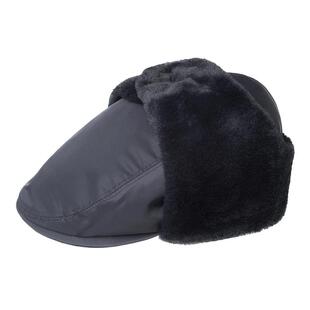 代购KANGOL男女帽子保暖防风加绒黑色冬季户外平顶帽爆款复古