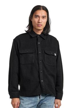 代购Edwin男士衬衫保暖耐用黑色厚实户外休闲外套爆款工装