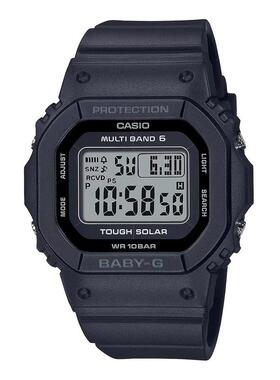 代购G-SHOCK男女腕表夜光计时闹钟日期树脂防水黑色钢带运动户外