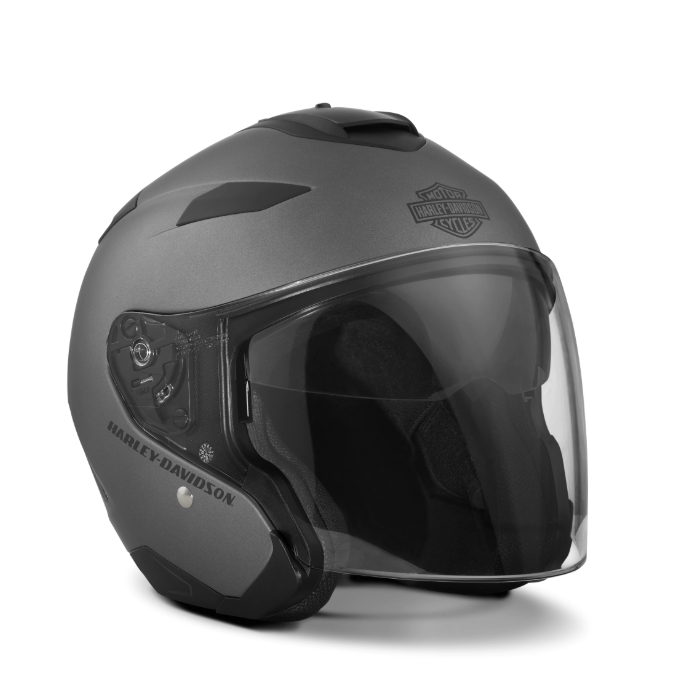 海外代购 harley davidson哈雷 h27 亚光银男士骑行头盔3/4盔