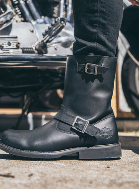 正品Harley-Davidson哈雷戴维森男士Proctor 8 英寸马靴骑行短靴