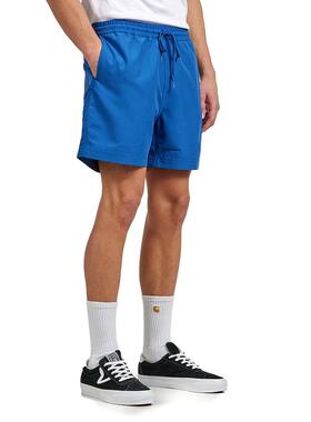 代购CARHARTT WIP男士泳裤速干透气蓝色弹力游泳沙滩短裤百搭