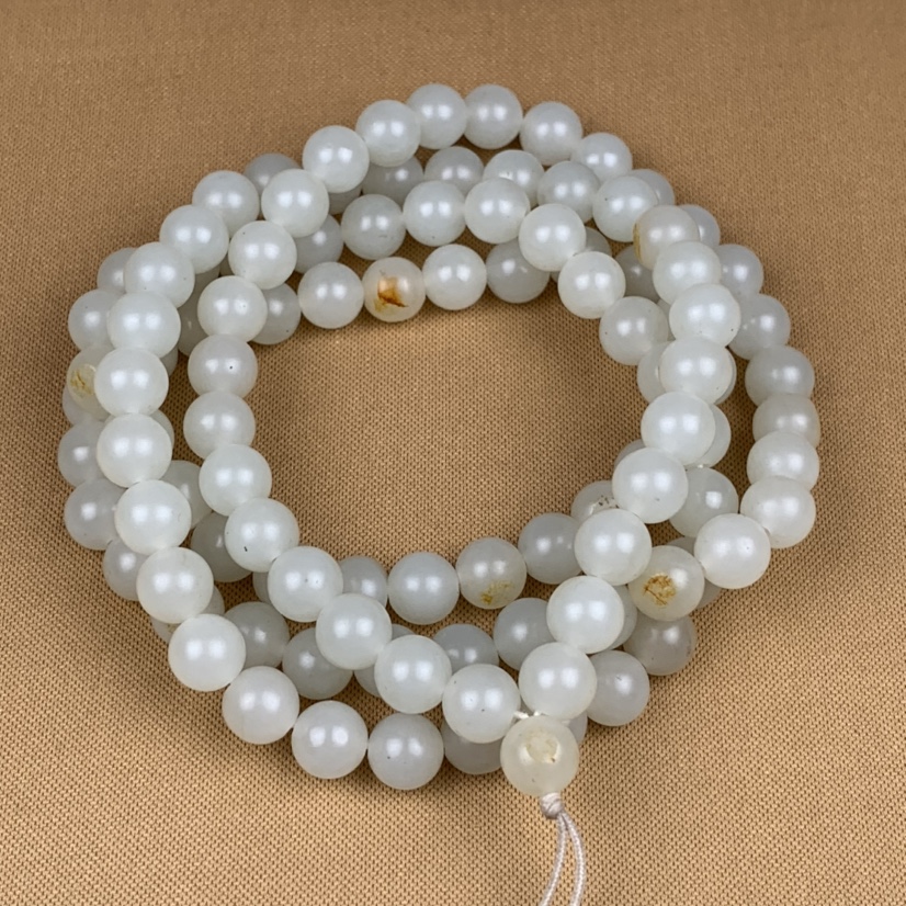 籽料佛珠项链手串新疆和田玉