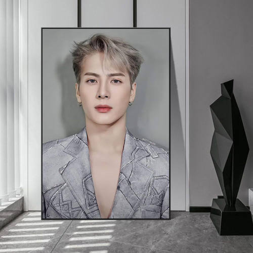 王嘉尔装饰画周边海报挂画宿舍房间卧室Jackson明星专辑写真壁画