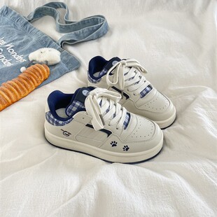 可可辛 小白鞋2025新款爆款小众设计厚底百搭配裙子板鞋休闲鞋女