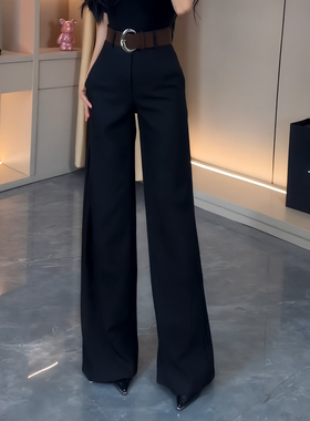 轻奢御姐气质优雅微喇西装裤女2025秋冬新款流行休闲高腰阔腿裤子