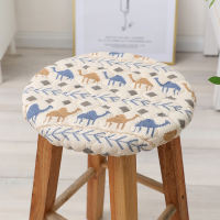 Household round stool seat cushion, all-season cotton-padded universal anti-slip chair cover, canteen and restaurant round chair seat cover thumbnail 7