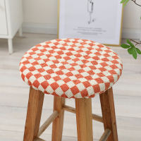Household round stool seat cushion, all-season cotton-padded universal anti-slip chair cover, canteen and restaurant round chair seat cover thumbnail 3