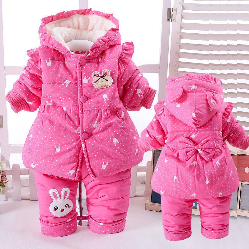 童装0-3岁女宝冬加厚套装