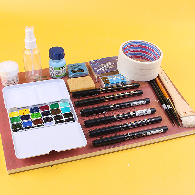 老师艺术风课程水彩