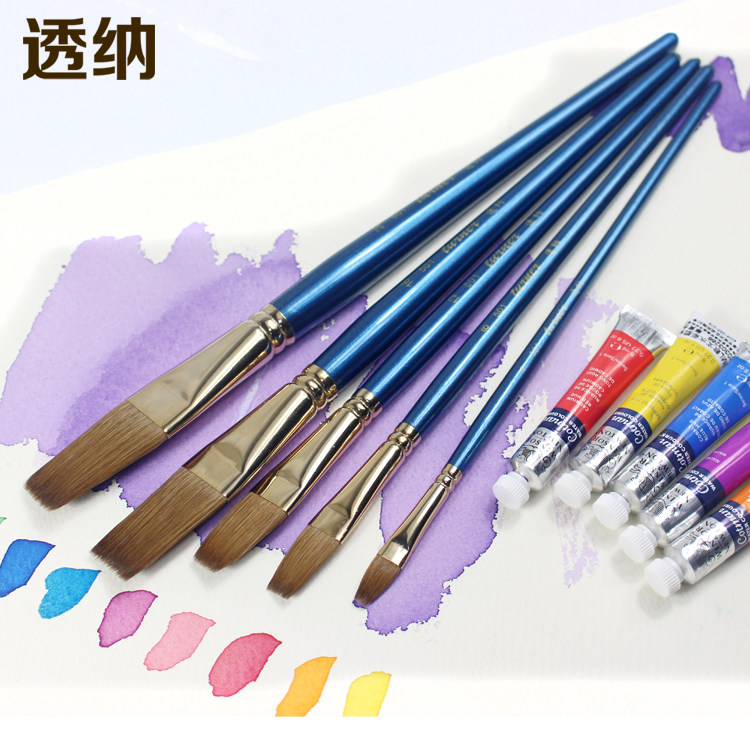 透纳貂毛平锋扁头单支装水彩笔