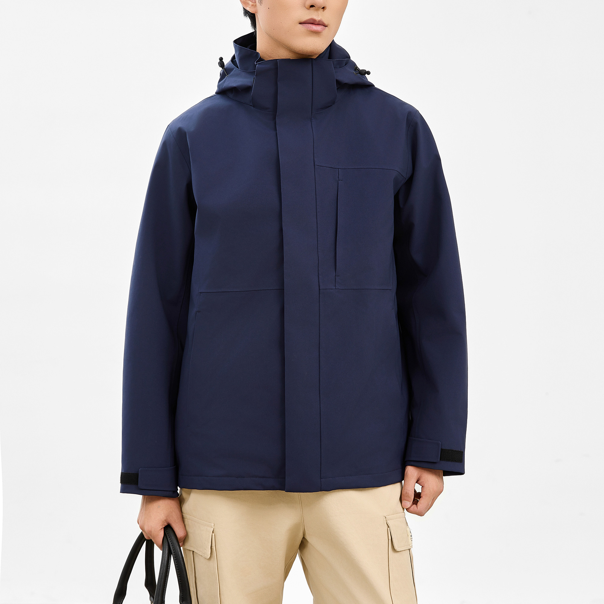 高端商务冲锋衣加绒加厚三合一防风防水工装外套定制工作服印logo