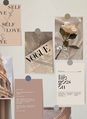 ins风装饰卡片纸韩系小众海报贴画小清新文艺风摆拍照背景墙贴纸