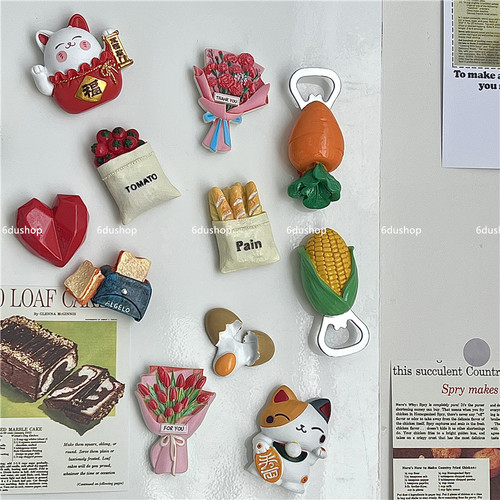 ins装饰仿食物磁性冰箱贴