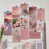 ins风装 饰卡片纸 郁金香少女心房间小清新文艺风摆拍照背景墙贴纸