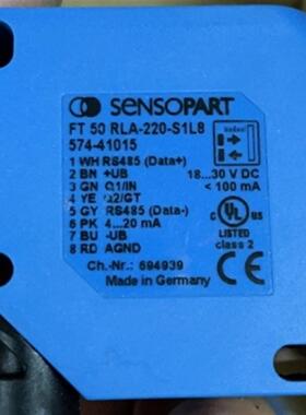 【议价】森萨帕特激光传感器，FT 50 RLA220-S1L8574