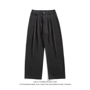 男休闲西裤男裤子宽松大码潮男垂感直筒裤K8554-P40【特价】图片